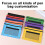 Pencil Pouch Oxford Fabric 3-Ring Zipper 5-Pack 7