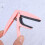 Pink Ukulele Capo Zinc Alloy Silicone Padding 5