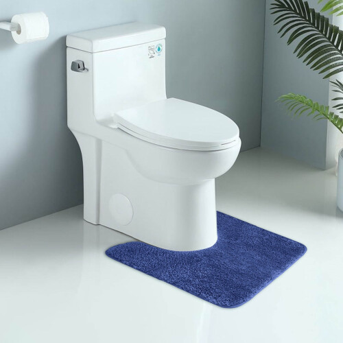 Tapete de Banho Azul Antiderrapante Absorvente em Formato de U 1020 polegadas 2