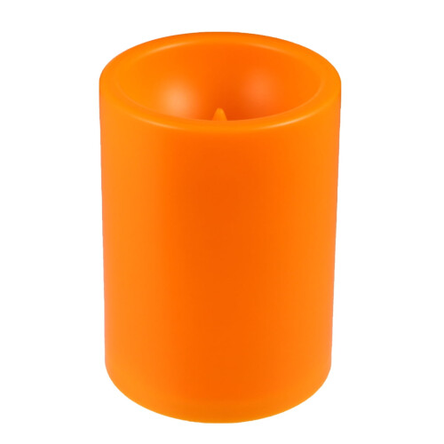 Flameless Flickering LED Candle Orange 7.5x7.5x10 cm 2