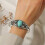 Women's 925 Silver Tibetan Turquoise Open Bangle Cuff 2
