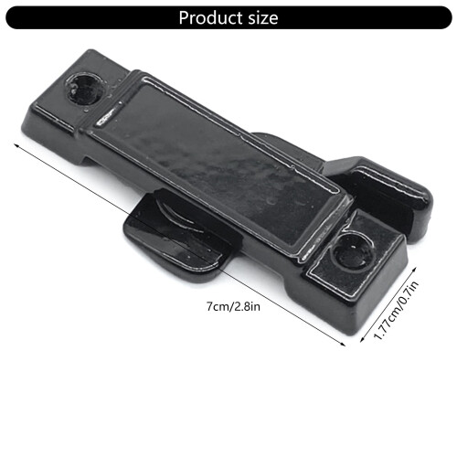 4Pieces Multipurpose Window Sash Lock Black Mounting Hole Centers Replacement With Screws for Sliding Window Use 2