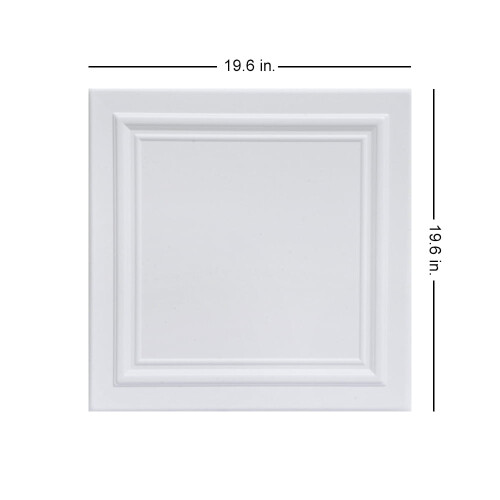 R24 Line Art Foam Ceiling Tile Ultra Pure White 8 pcs 1