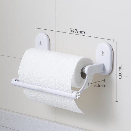 Plastic toiletpapierhouder, beige, met zuignap. 2