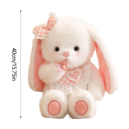 Bear Cuddle Pillow Fleece 16 Inch White 2