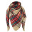Cachecol xadrez feminino, xale macio e oversized com franjas. 2
