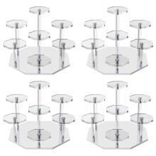 4X Acrylic Risers Display Stand,7Tier Perfume Organizer and Cupcake Stand,Storage Display Stand for Collectibles