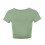 Dam Basic Crop Top Kortärmad Enfärgad T-shirt 4