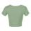 Dam Basic Crop Top Kortärmad Enfärgad T-shirt 5