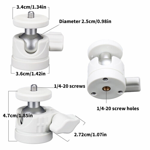 Robust kulehode for fotostativer 360 rotasjon 2