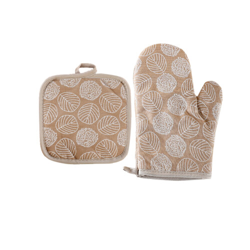 Oven Mitts Geometric Heat Resistant 2 Pcs 1