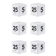 6X Timer Kitchen Timer Management Timer for Management and Countdown 25-5-45-15 Minutes