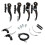 Etereautey Brake Pads Front Rear Black 1 Set 2