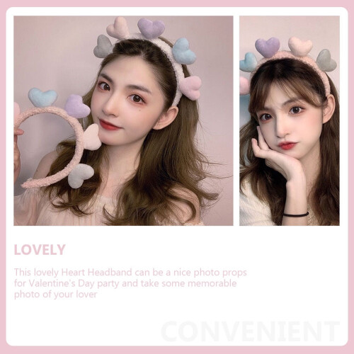 Bandeau rose en forme de cœur pour la Saint-Valentin 2