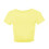 Tricou damă cu mânecă scurtă, galben, crop top, M 4