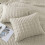 Light Beige Queen Quilt Set 3 pcs 90x90 inch 6