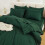 Queen comforter set dark emerald green 7-piece 4