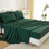 Comforter Set Dark Emerald Green Full Size 7-Piece 6