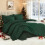 Comforter Set Dark Emerald Green Full Size 7-Piece 3