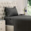 Set di lenzuola singole in microfibra rinfrescante, 3 pezzi, grigio 8