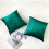 Kuddfodral i sammet, 22x22 cm, 2-pack, blågrön 2