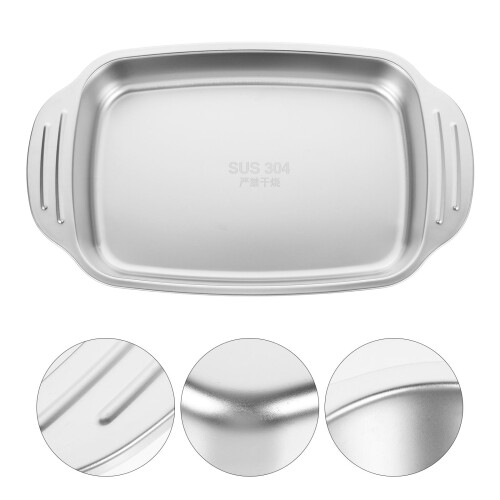 Stainless Steel Fish Roasting Pan Rectangular 13x9 Inch 2