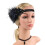 Schwarzer Vintage-Burlesque-Kopfschmuck mit Straußenfedern 5