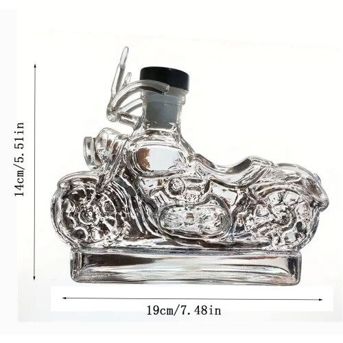 Whiskykaraff i skulpterat glas, 750 ml, handblåst barglas 1