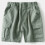 Cargoshorts til barn i grønn elastisk midje, 3–4 år 2