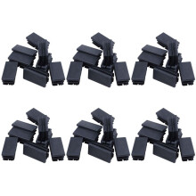 48 Embouts de Fermeture Rectangulaires en Plastique Noir de Pcs Insère 20Mm X 40Mm