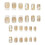 French Tip Square Press-on Nails 24 Pieces 6