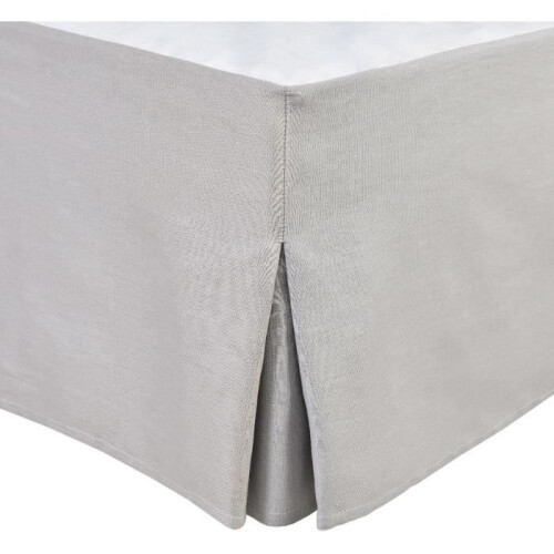 Cache Sommier - HOME LINGE PASSION - 140 x 190 cm + 30 cm - Hellgrau