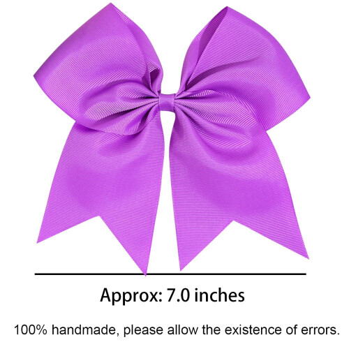 Cheer Hair Bow Clips White 8 Inch 2 Pack 1
