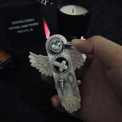 Wing Metal Butan Lighter Gotisk Stil 1 stk. 2