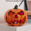 Purple light-up pumpkin statue 10 inch 4