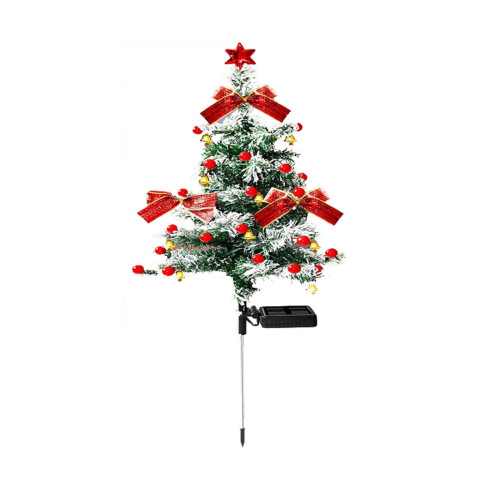 Solcellsdrivna julgransbelysning utomhus 40 LED snöflockade 1