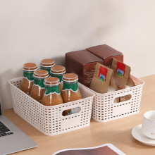 Panier de rangement tressé creux avec couvercle (1 pièce)