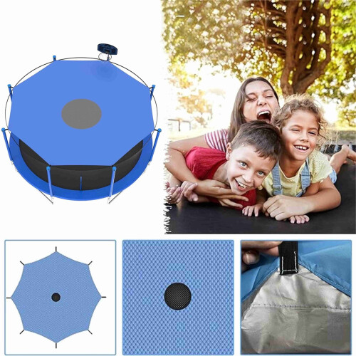 Trampolin solskærm til runde trampoliner 2,4-4,8 m 2