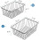 Freezer Organizer Bins White 4 Pack Large and Medium 7