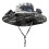 Chapéu com ventilador solar, aba larga, para uso externo. 5