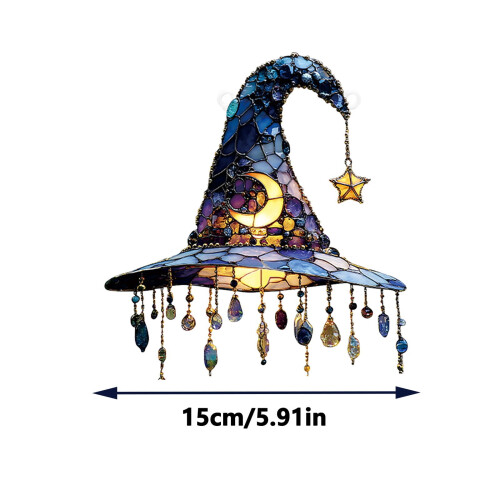 Häxhatt Akrylhänge Halloweendekoration 1 st