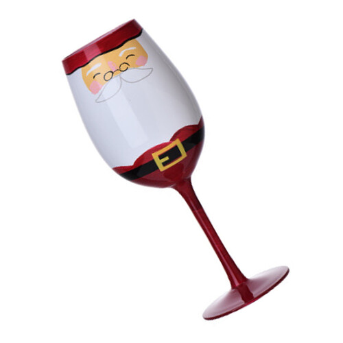 Christmas glass drinking cup high-footed 1 piece