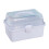 Clear Storage Box with 3-Tier Compartments White 2