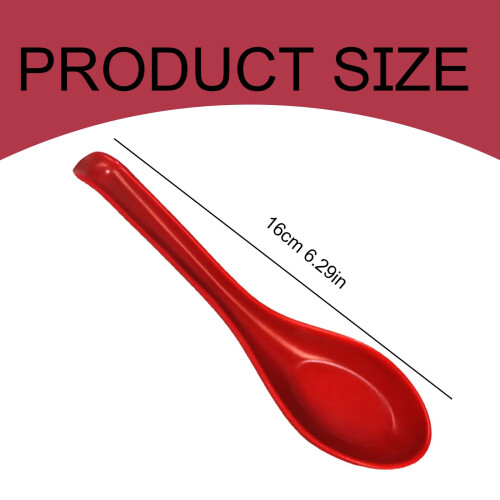 Spúnóg Anraith Áiseach Melamine1pc Dearg Dubh 2