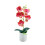 Arreglo floral artificial con flores de plástico en botella. 2