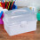 Clear Storage Box with 3-Tier Compartments White 7