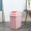 Badrumspapperskorg med svängbart lock rosa 2 gallon 7