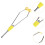 Fly Tying Bobbin Holder Ceramic Tip Portable Yellow 6