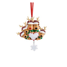 Juego de adornos colgantes de resina para Navidad