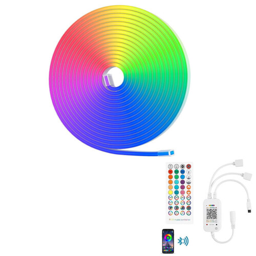 YOBOLK LED-stripelys RGB Bluetooth silikon 5m